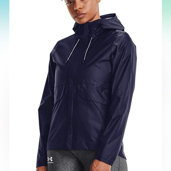 NEW women’s Under Armour XS Cloud Shell Jacket Midnight Navy Blue Waterproof - Picture 13 of 13